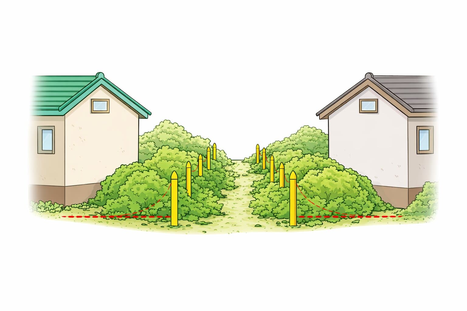 越境している・されている物件